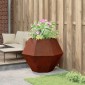 vidaXL Γλάστρα Σκ rusty 100 x 100 x 80 εκ Ατσάλι Σκληρυθέν στον Αέρα