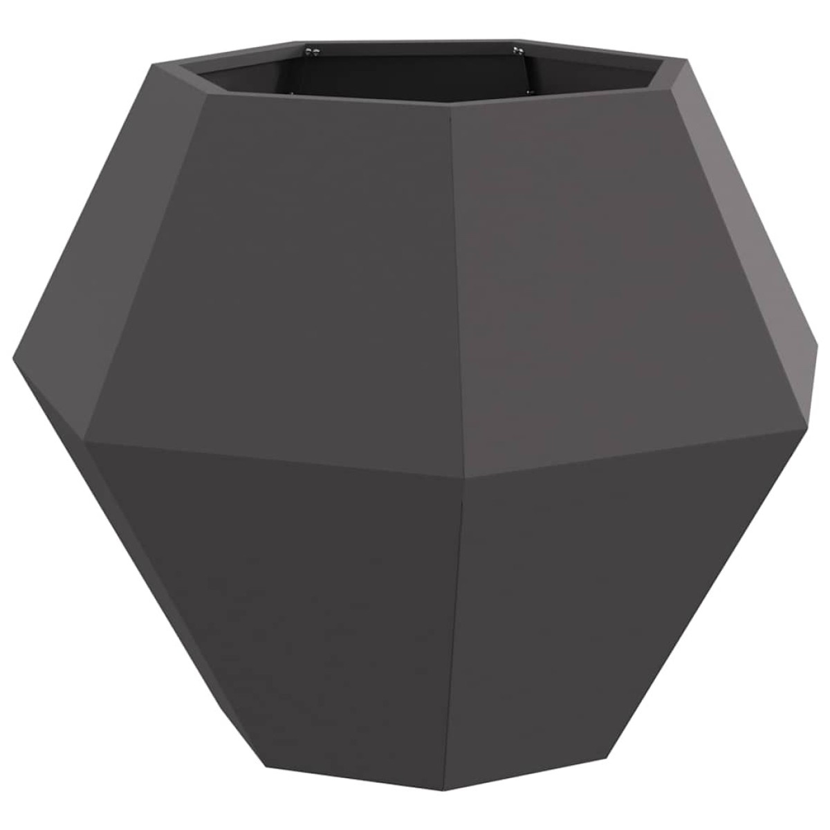 vidaXL Γλάστρα 2 τμχ. Μαύρο 75 x 75 x 60 εκ Ατσάλι