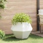 vidaXL Γλάστρα Λευκό 75 x 75 x 60 εκ Ατσάλι