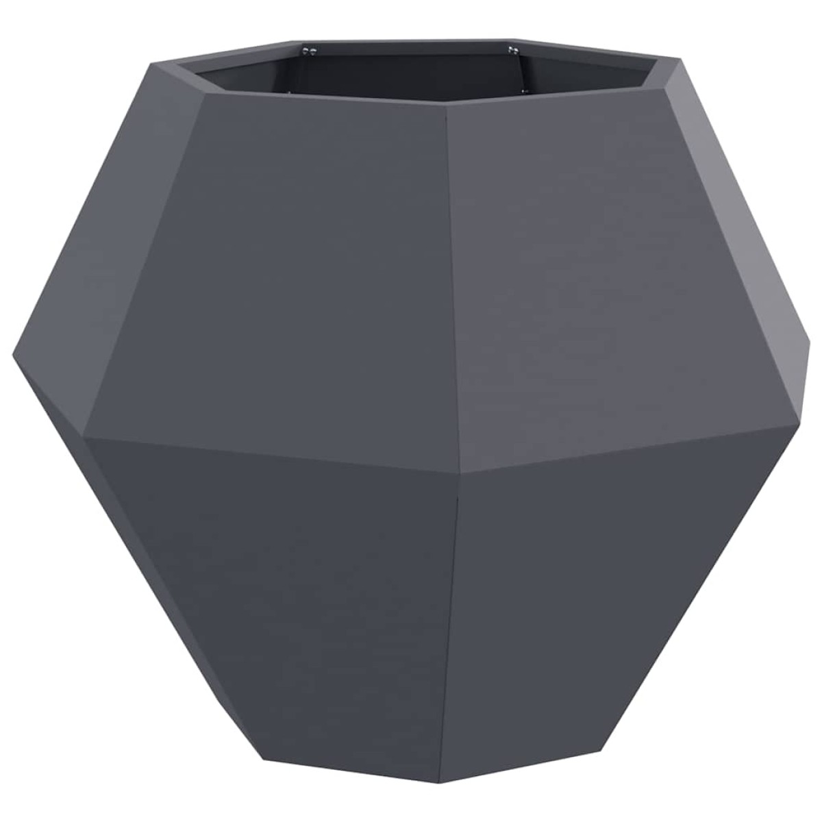 vidaXL Γλάστρα 2 τμχ. Ανθρακί 75 x 75 x 60 εκ Ατσάλι