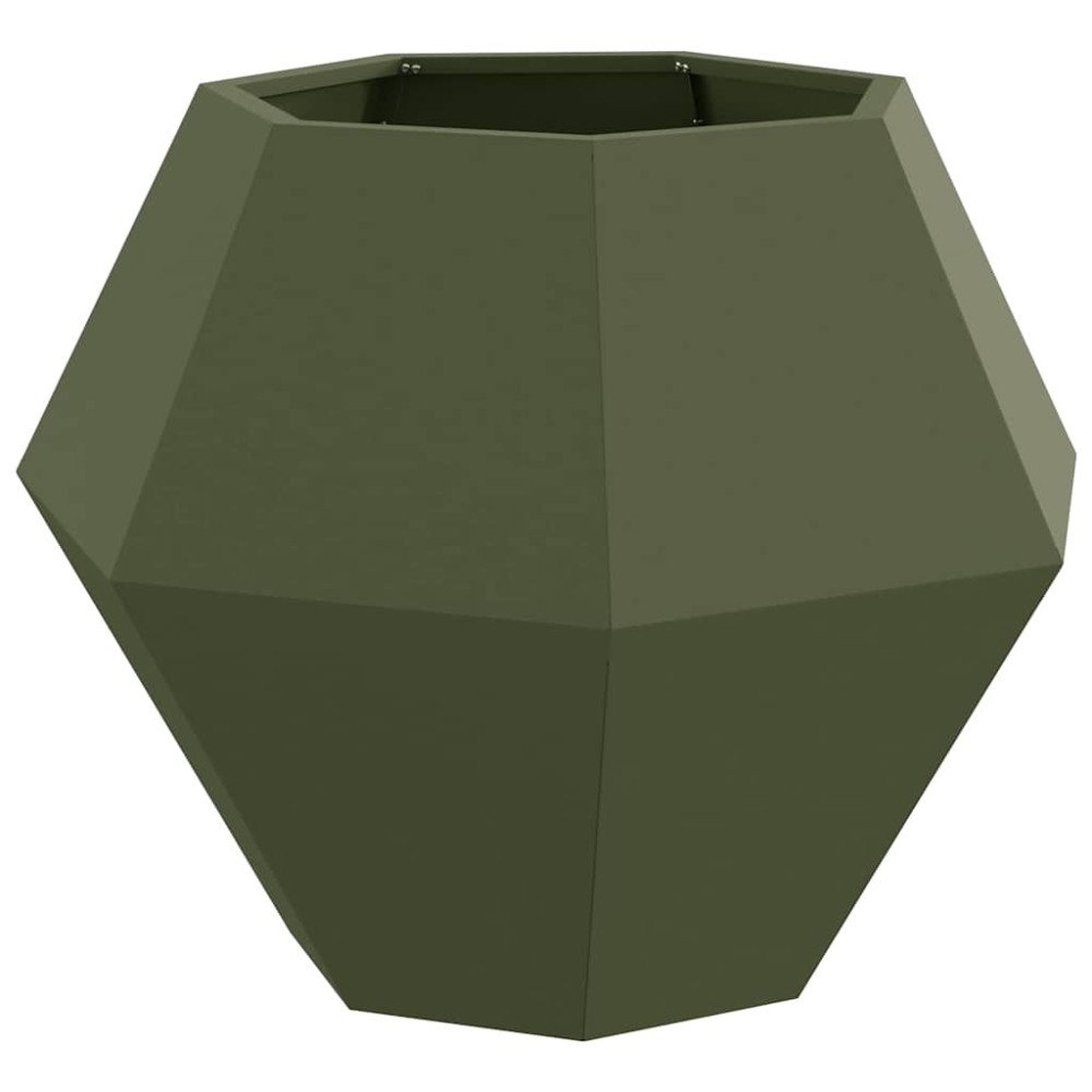vidaXL Γλάστρα Ελιά Πράσινη 75 x 75 x 60 εκ Ατσάλι