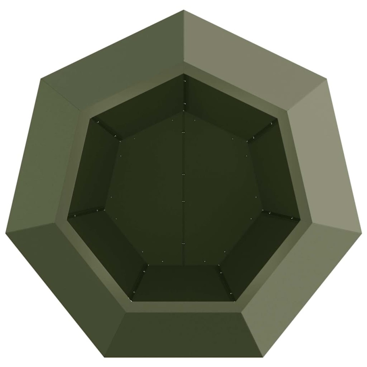 vidaXL Γλάστρα Ελιά Πράσινη 75 x 75 x 60 εκ Ατσάλι