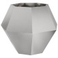vidaXL Γλάστρα Ασημί 75 x 75 x 60 εκ Ανοξείδωτο ατσάλι