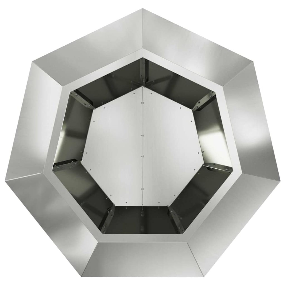 vidaXL Γλάστρα Ασημί 75 x 75 x 60 εκ Επικαλυμμένος Χάλυβας