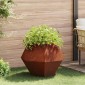 vidaXL Γλάστρα 2 τμχ. Σκ rusty 75 x 75 x 60 εκ