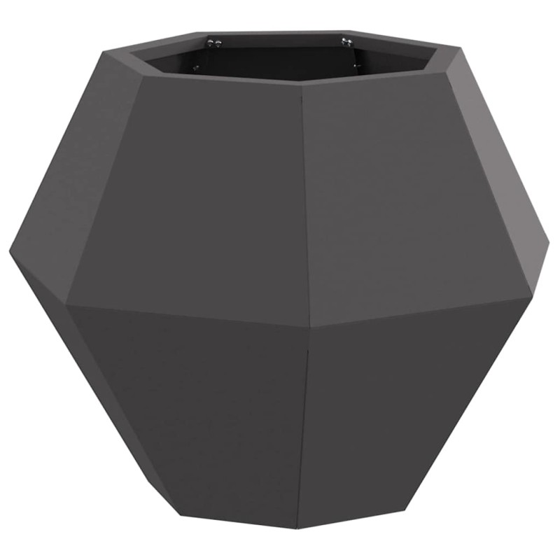 vidaXL Γλάστρα Μαύρο 50 x 50 x 40 cm Ατσάλι