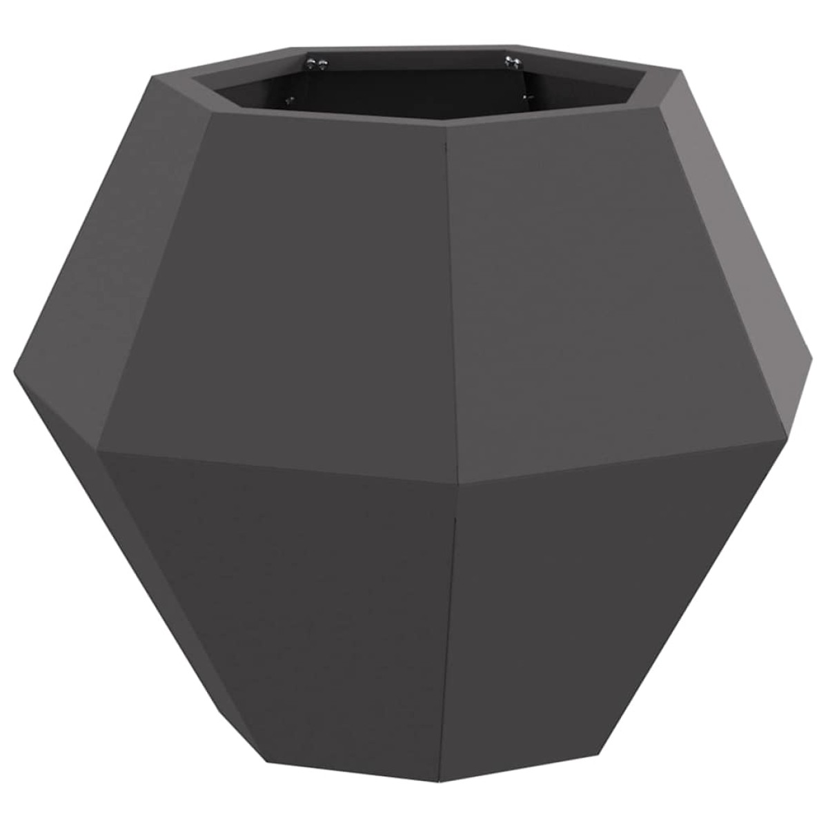 vidaXL Γλάστρα 2 τμχ. Μαύρο 50 x 50 x 40 cm Ατσάλι