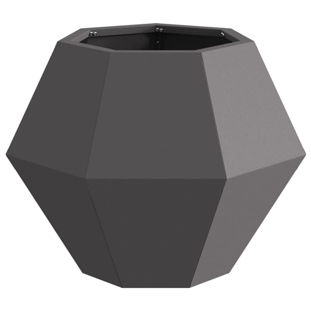 vidaXL Γλάστρα 2 τμχ. Μαύρο 50 x 50 x 40 cm Ατσάλι