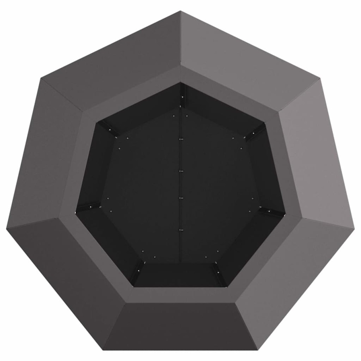vidaXL Γλάστρα 2 τμχ. Μαύρο 50 x 50 x 40 cm Ατσάλι