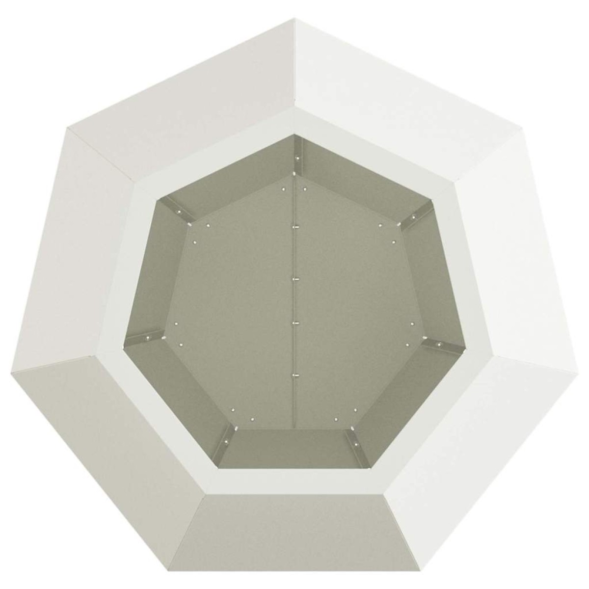 vidaXL Γλάστρα 2 τμχ. Λευκό 50 x 50 x 40 cm Ατσάλι