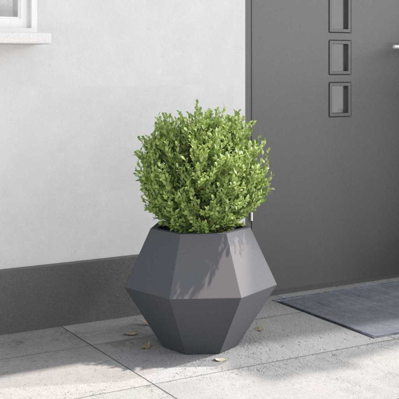 vidaXL Γλάστρα Ανθρακί 50 x 50 x 40 cm Ατσάλι