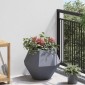 vidaXL Γλάστρα 2 τμχ. Ανθρακί 50 x 50 x 40 cm Ατσάλι