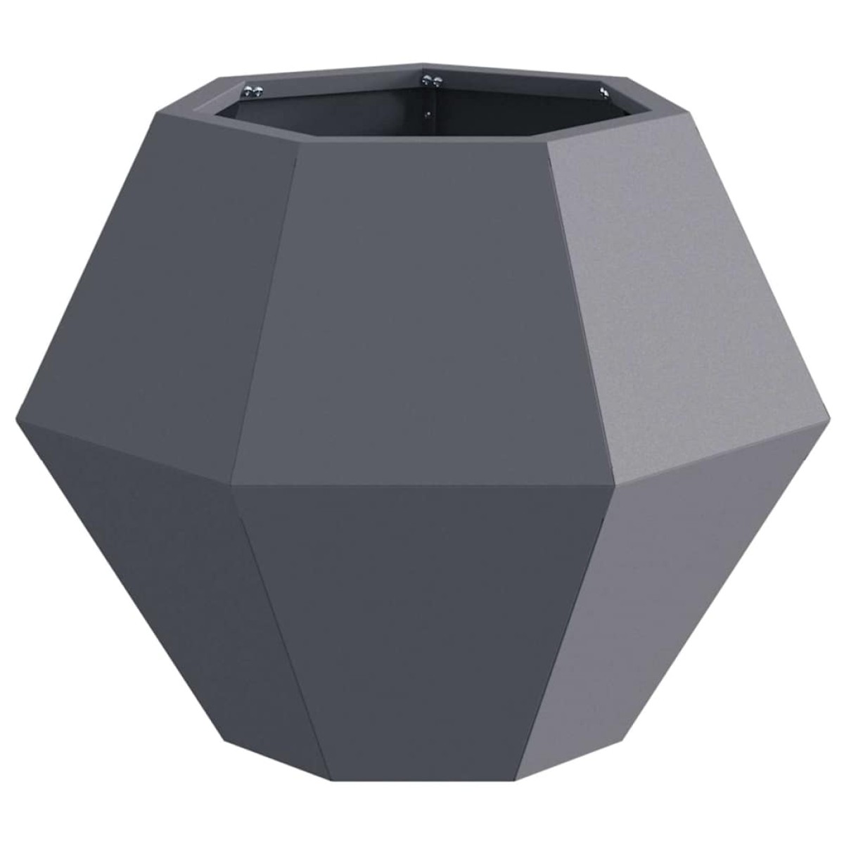 vidaXL Γλάστρα 2 τμχ. Ανθρακί 50 x 50 x 40 cm Ατσάλι