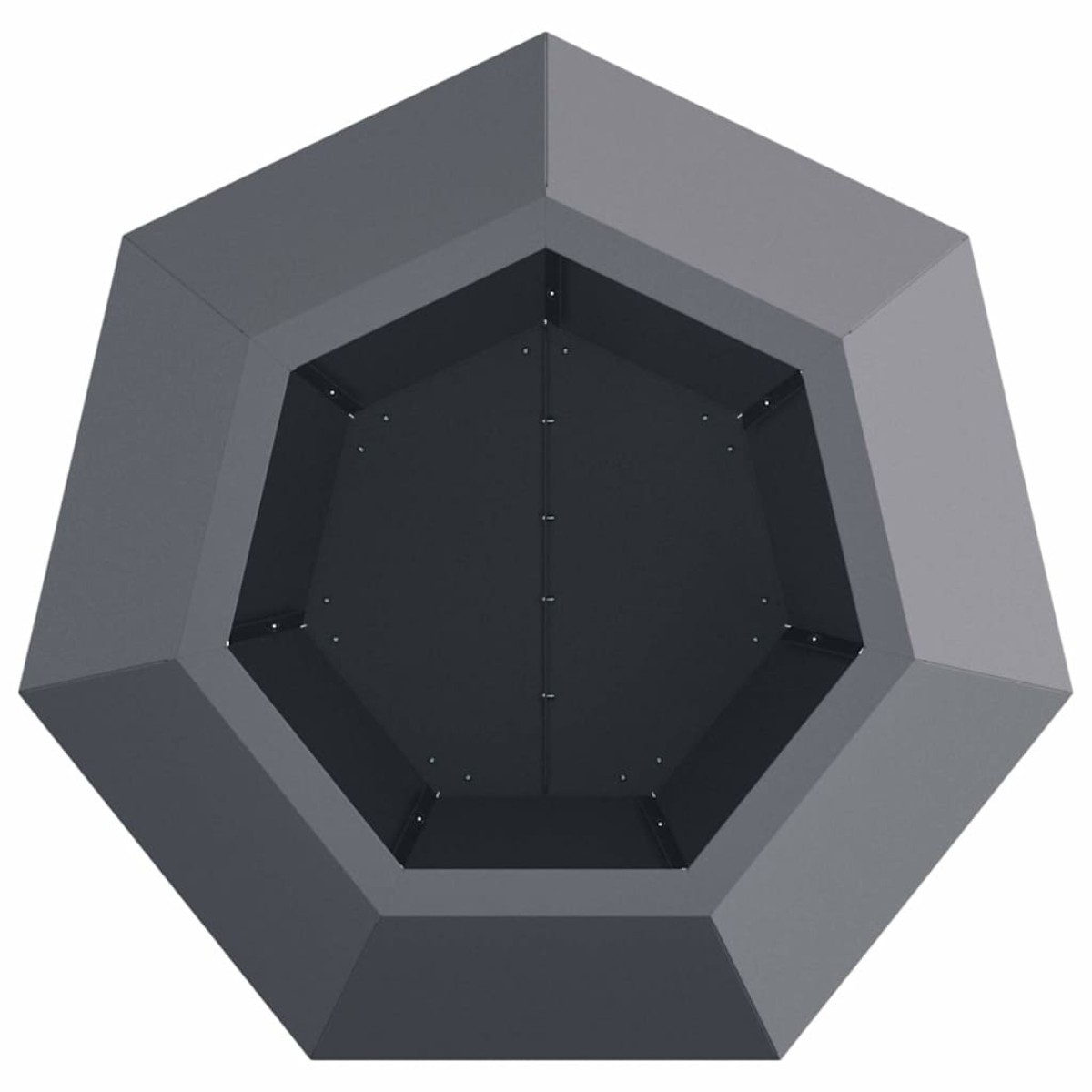 vidaXL Γλάστρα 2 τμχ. Ανθρακί 50 x 50 x 40 cm Ατσάλι