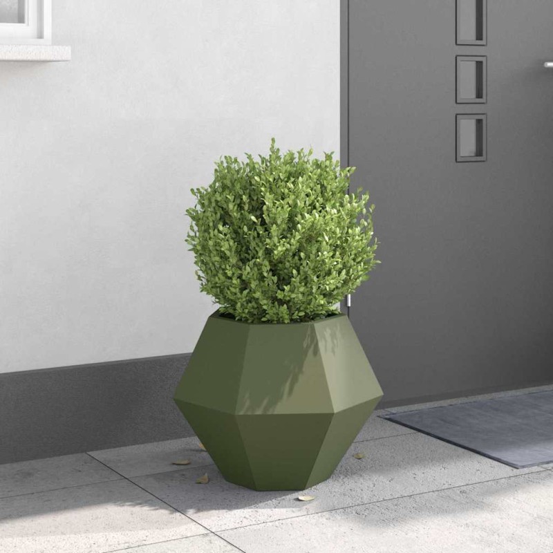 vidaXL Γλάστρα Ελιά Πράσινη 50 x 50 x 40 cm Ατσάλι