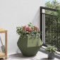 vidaXL Γλάστρα 2 τμχ. Ελιά Πράσινη 50 x 50 x 40 cm Ατσάλι