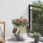 vidaXL Γλάστρα Ασημί 50 x 50 x 40 cm Ανοξείδωτο ατσάλι