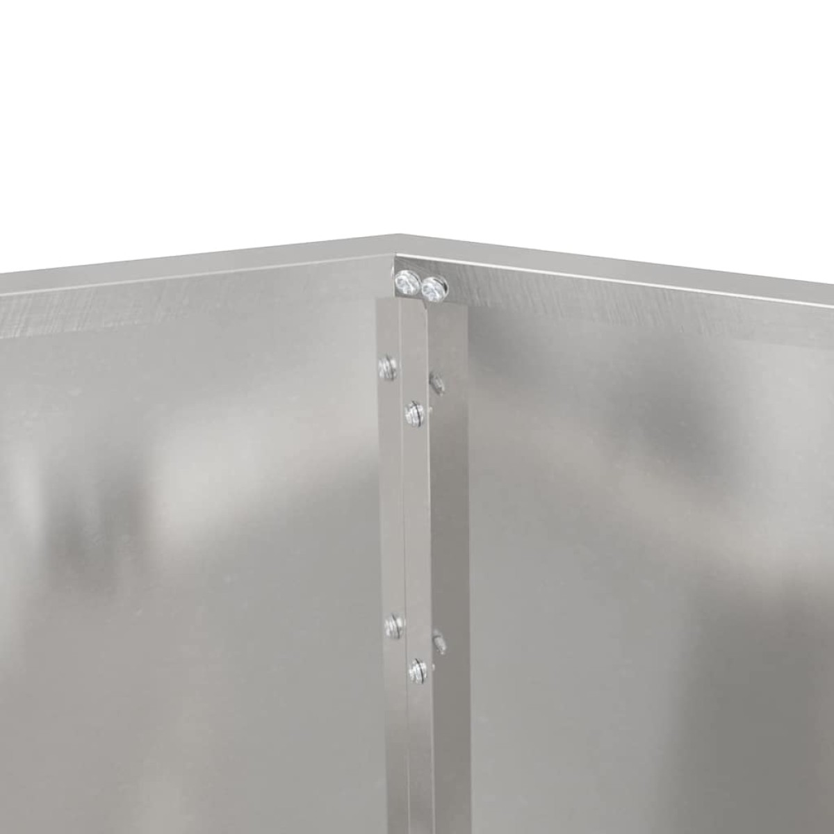 vidaXL Γλάστρα Ασημί 50 x 50 x 40 cm Ανοξείδωτο ατσάλι