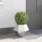 vidaXL Γλάστρα Ασημί 50 x 50 x 40 cm Ανοξείδωτο ατσάλι