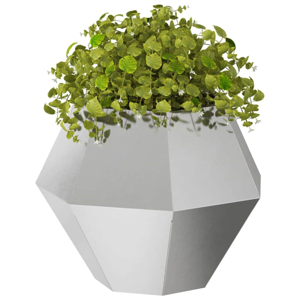 vidaXL Γλάστρα 2 τμχ. Ασημί 50 x 50 x 40 cm Ανοξείδωτο ατσάλι