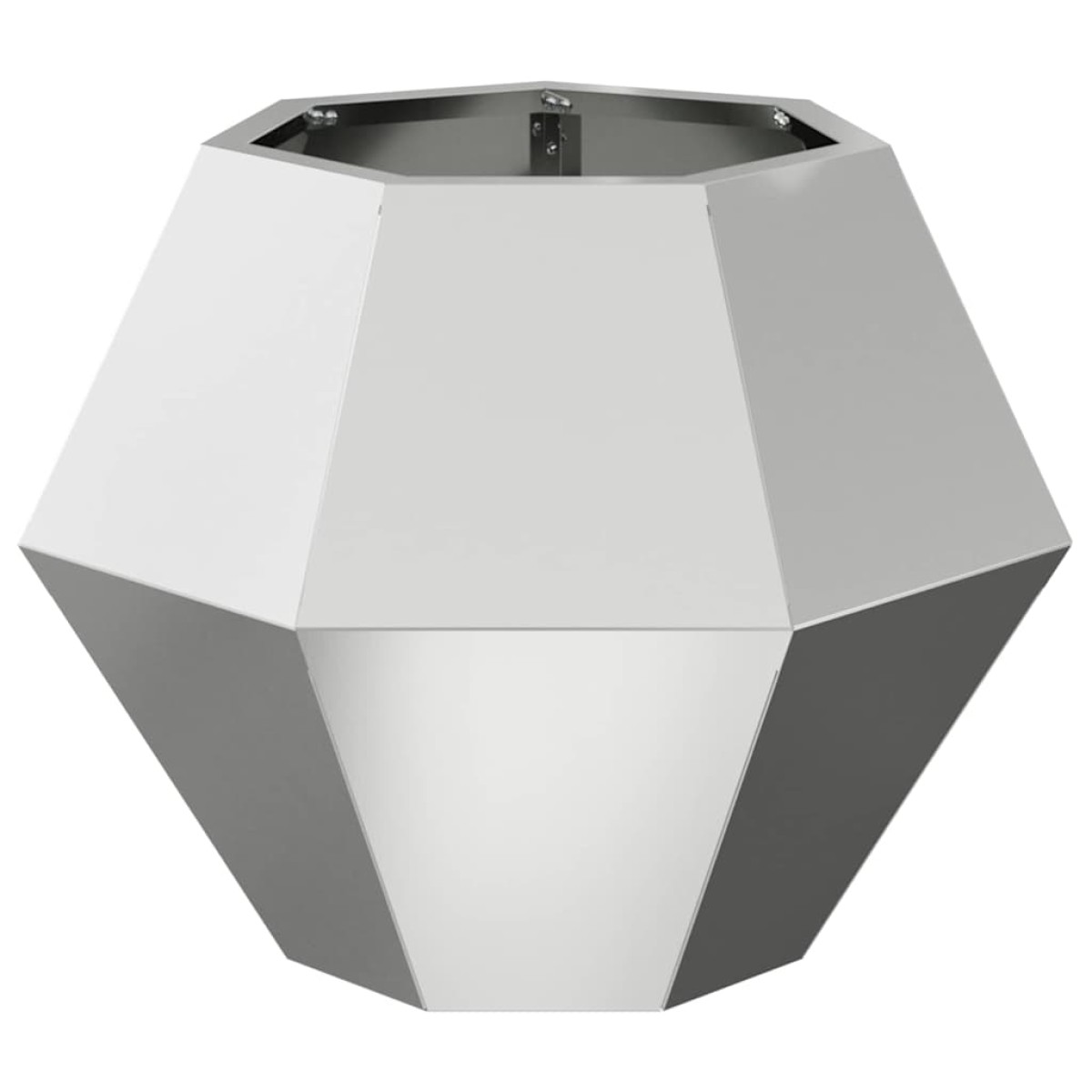 vidaXL Γλάστρα Ασημί 50 x 50 x 40 cm Επικαλυμμένος Χάλυβας