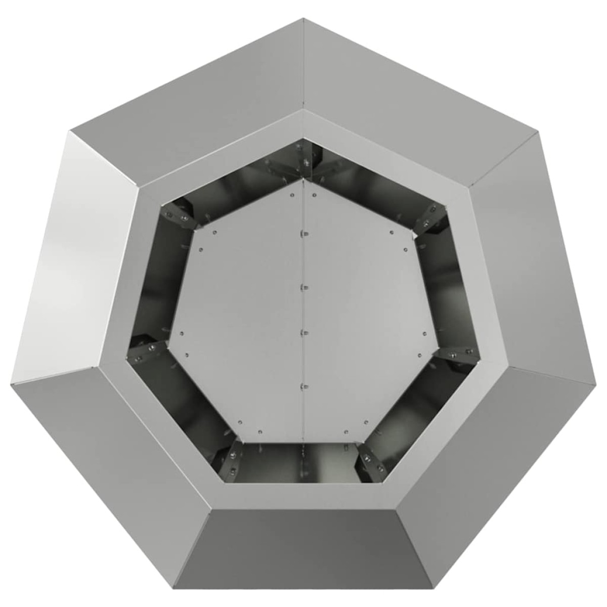 vidaXL Γλάστρα Ασημί 50 x 50 x 40 cm Επικαλυμμένος Χάλυβας
