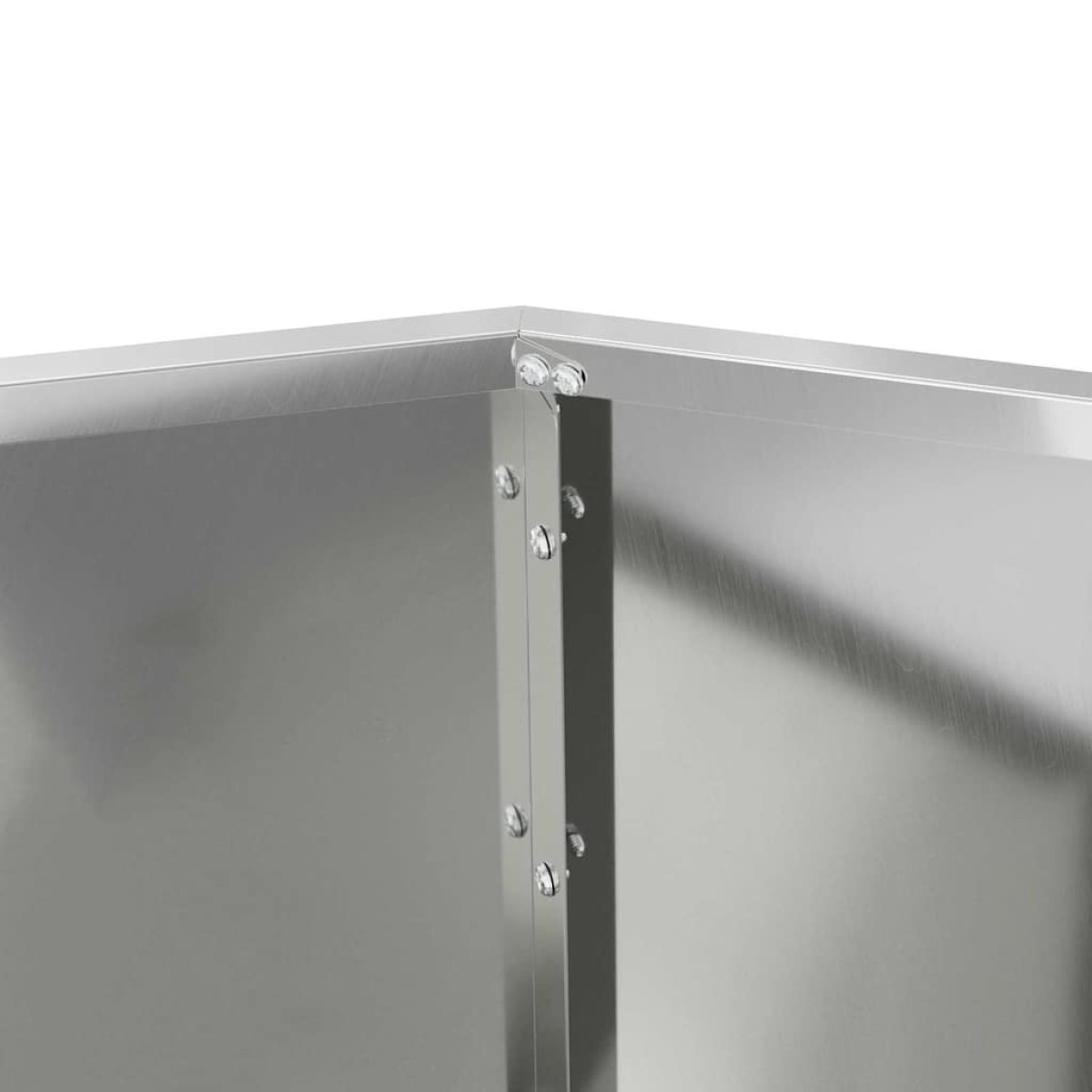 vidaXL Γλάστρα Ασημί 50 x 50 x 40 cm Επικαλυμμένος Χάλυβας