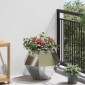 vidaXL Γλάστρα 2 τμχ. Ασημί 50 x 50 x 40 cm Επικαλυμμένος Χάλυβας