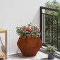 vidaXL Γλάστρα Σκ rusty 50 x 50 x 40 cm Ατσάλι Σκληρυθέν στον Αέρα
