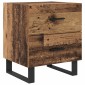 vidaXL Κομοδίνο 2 τμχ. Παλιό ξύλο και μαύρο 40 x 35 x 47,5 εκ