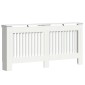 vidaXL Καπάκι Καλοριφέρ Γυαλιστερό Λευκό 172 x 19 x 81,5 cm