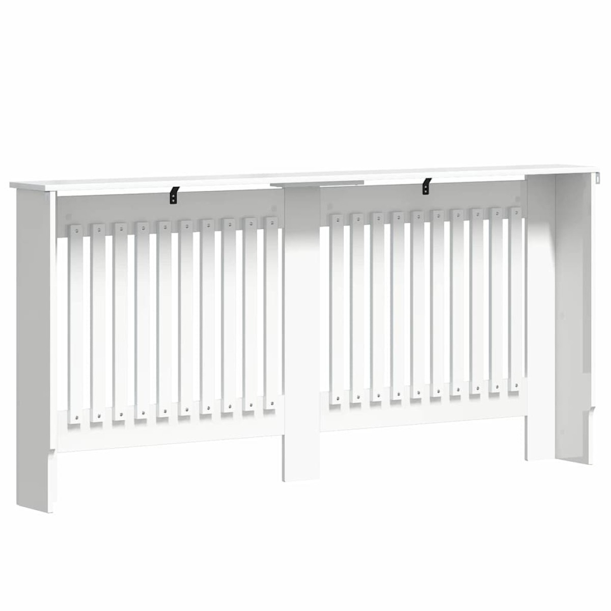 vidaXL Καπάκι Καλοριφέρ Γυαλιστερό Λευκό 172 x 19 x 81,5 cm