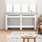vidaXL Καπάκι Καλοριφέρ Γυαλιστερό Λευκό 172 x 19 x 81,5 cm