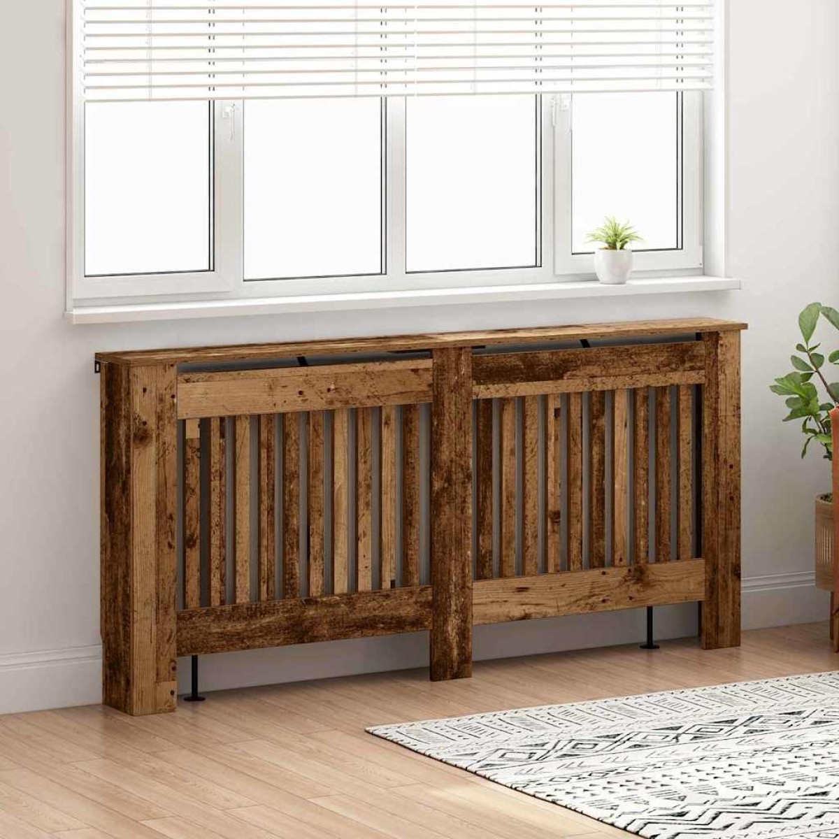 vidaXL Καπάκι Καλοριφέρ Παλαιωμένο ξύλο 172 x 19 x 81,5 cm