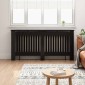 vidaXL Καπάκι Καλοριφέρ Μαύρη Δρυς 172 x 19 x 81,5 cm