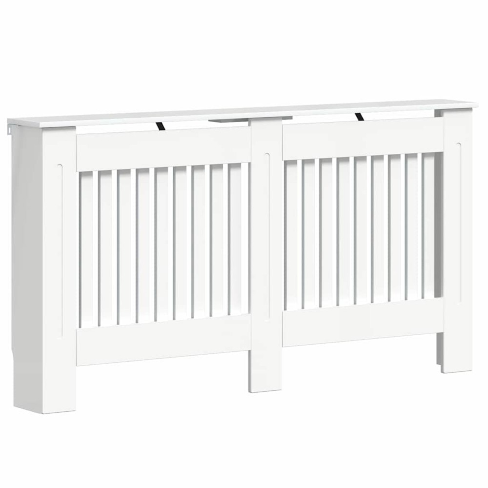 vidaXL Καπάκι Καλοριφέρ Γυαλιστερό Λευκό 152 x 19 x 81,5 cm