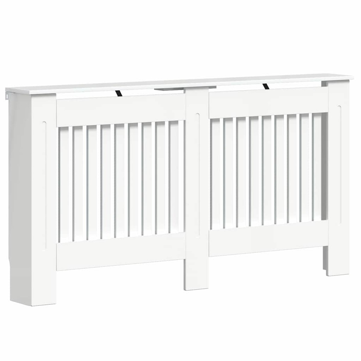 vidaXL Καπάκι Καλοριφέρ Γυαλιστερό Λευκό 152 x 19 x 81,5 cm