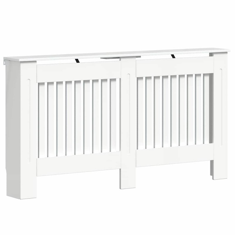 vidaXL Καπάκι Καλοριφέρ Γυαλιστερό Λευκό 152 x 19 x 81,5 cm
