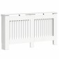 vidaXL Καπάκι Καλοριφέρ Γυαλιστερό Λευκό 152 x 19 x 81,5 cm