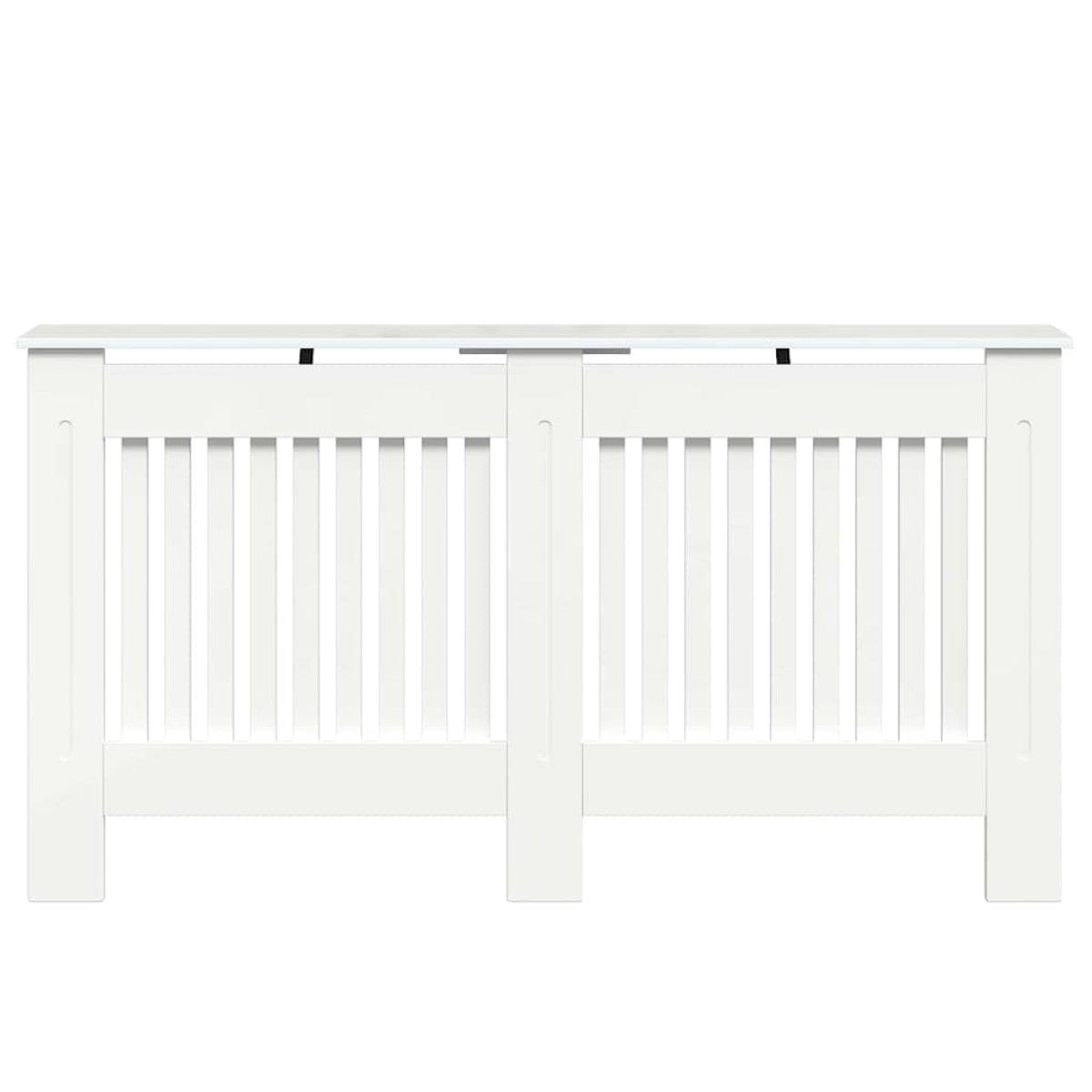 vidaXL Καπάκι Καλοριφέρ Γυαλιστερό Λευκό 152 x 19 x 81,5 cm