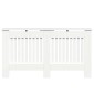 vidaXL Καπάκι Καλοριφέρ Γυαλιστερό Λευκό 152 x 19 x 81,5 cm