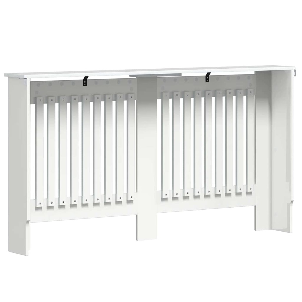 vidaXL Καπάκι Καλοριφέρ Γυαλιστερό Λευκό 152 x 19 x 81,5 cm