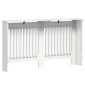vidaXL Καπάκι Καλοριφέρ Γυαλιστερό Λευκό 152 x 19 x 81,5 cm