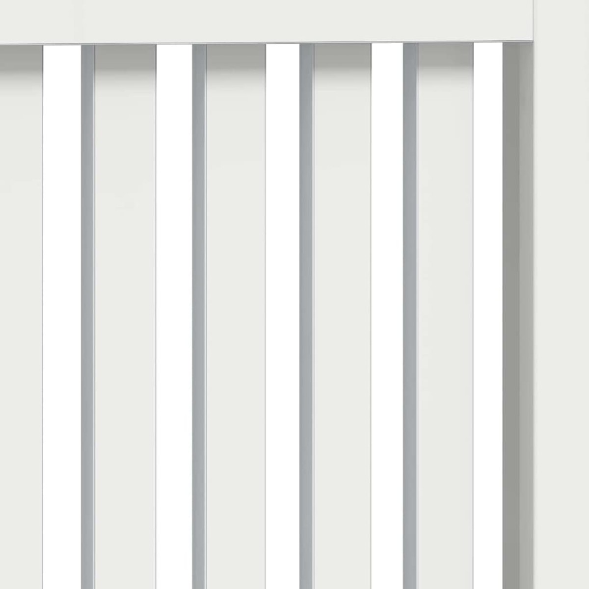 vidaXL Καπάκι Καλοριφέρ Γυαλιστερό Λευκό 152 x 19 x 81,5 cm