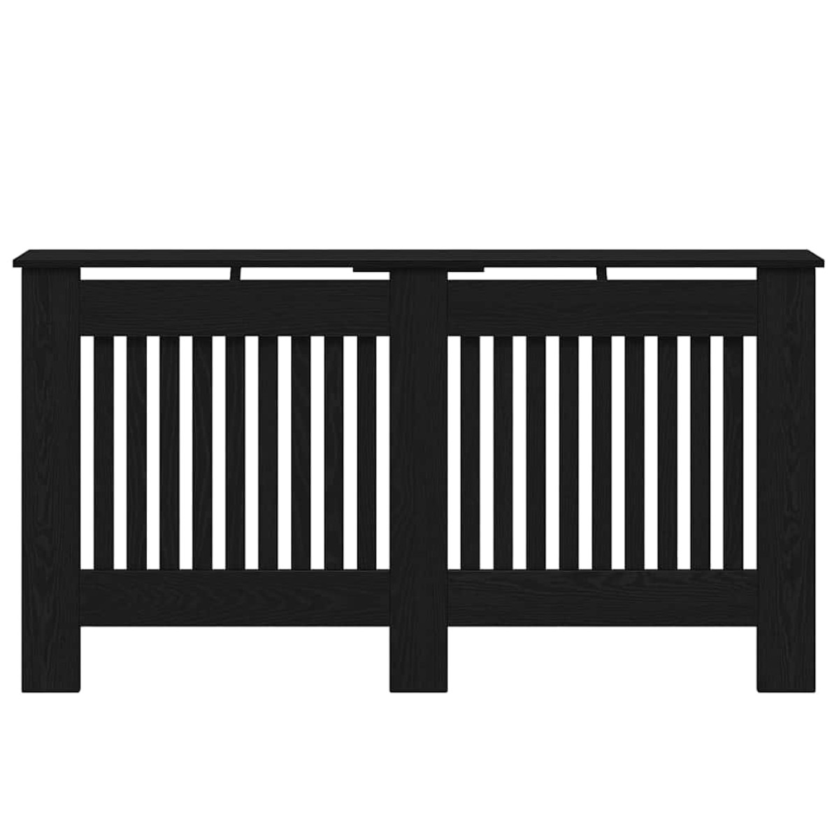 vidaXL Καπάκι Καλοριφέρ Μαύρη Δρυς 152 x 19 x 81,5 cm