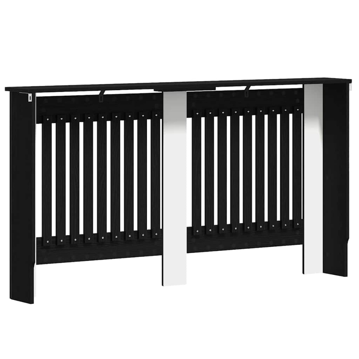 vidaXL Καπάκι Καλοριφέρ Μαύρη Δρυς 152 x 19 x 81,5 cm