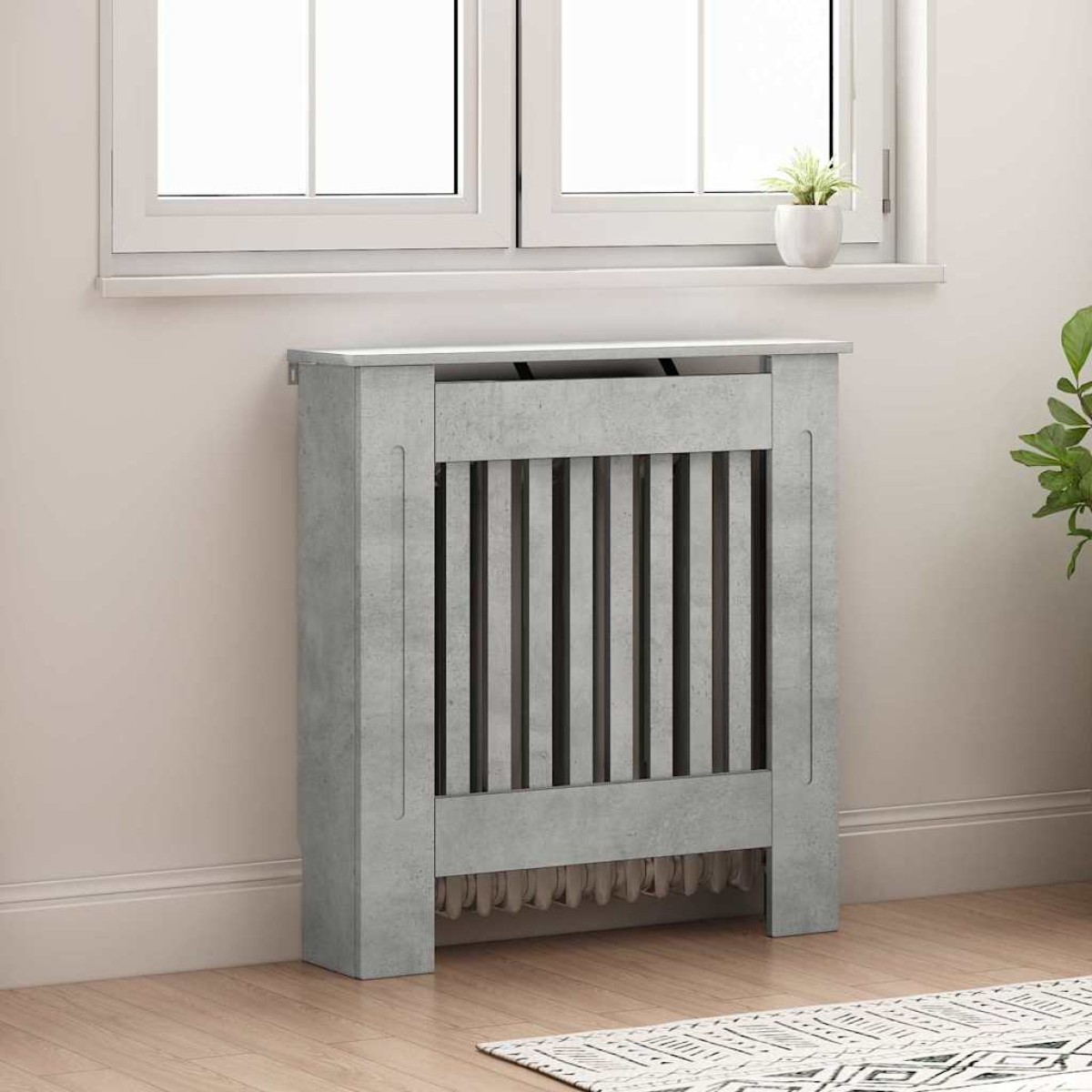 vidaXL Καπάκι Καλοριφέρ Γκρι Σκυροδέματος 78 x 19 x 81,5 cm