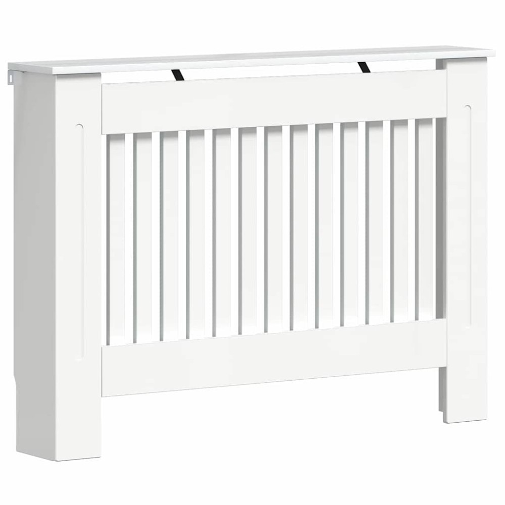 vidaXL Καπάκι Καλοριφέρ Γυαλιστερό Λευκό 112 x 19 x 81,5 cm