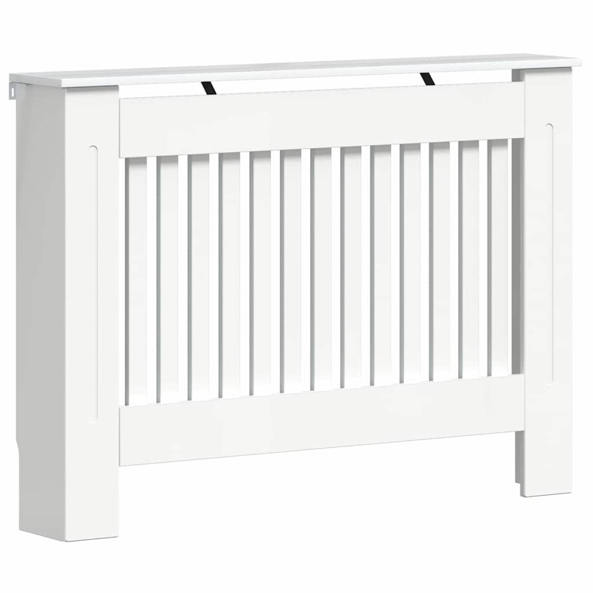 vidaXL Καπάκι Καλοριφέρ Γυαλιστερό Λευκό 112 x 19 x 81,5 cm