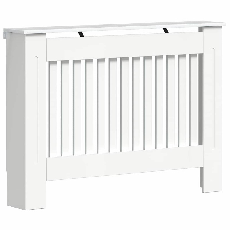 vidaXL Καπάκι Καλοριφέρ Γυαλιστερό Λευκό 112 x 19 x 81,5 cm